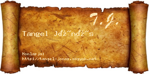 Tangel Jónás névjegykártya